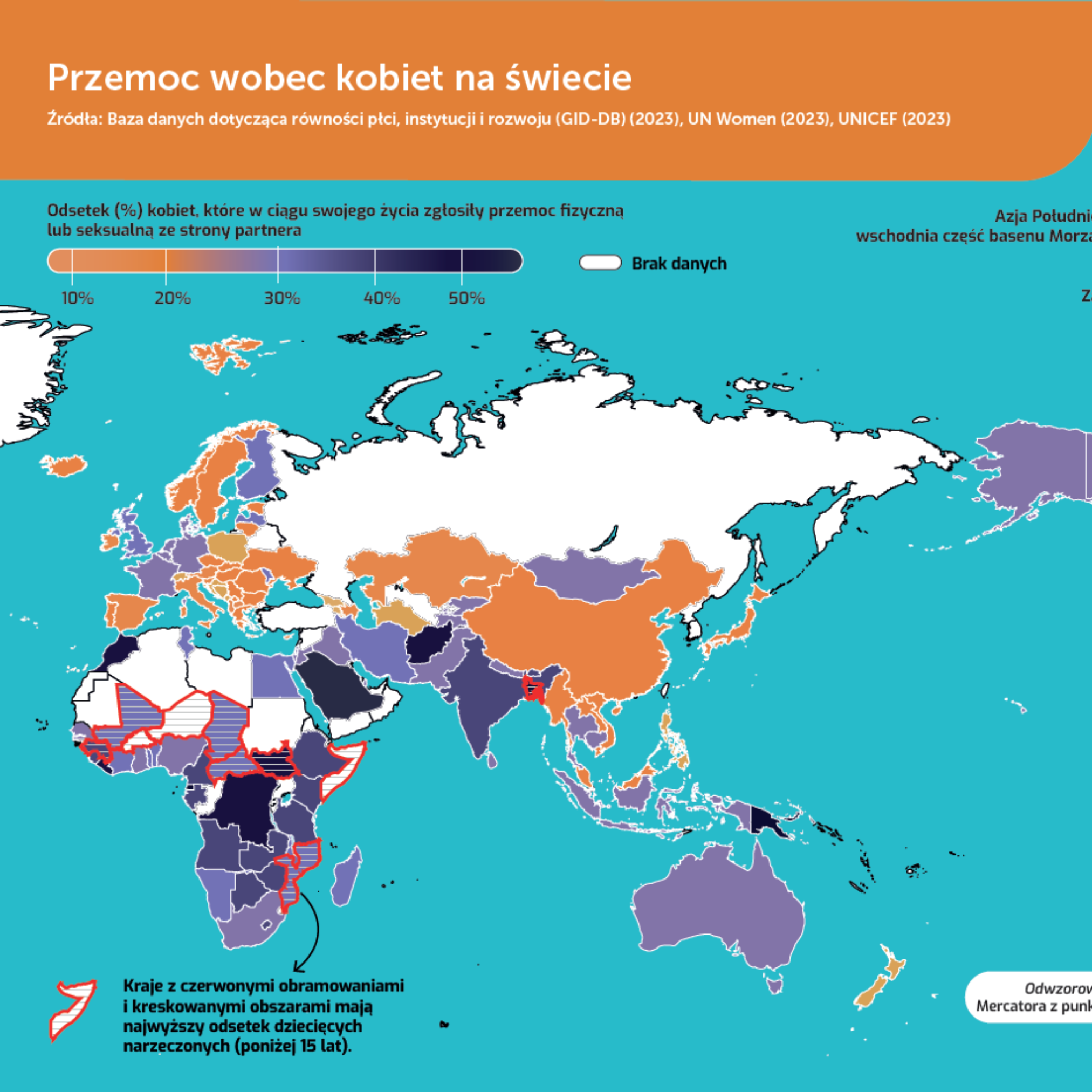 Mapa 4.4 Przemoc wobec kobiet na świecie